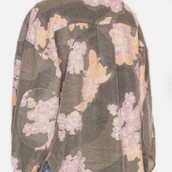 New Free People Printed Ruby Jacket in Charcoal Combo - Picture 4 of 12